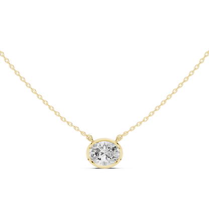 2.50 CT Oval Cut Lab Grown Diamond 18k Solid Rose Gold Ethical Pendant - HIGHCARAT DIAMONDS