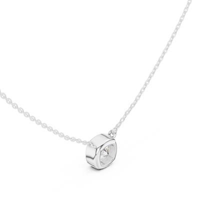 2.50CT Cushion Cut Lab Grown Diamond Bezel Set Solitaire Daily Wear Pendant - HIGHCARAT DIAMONDS