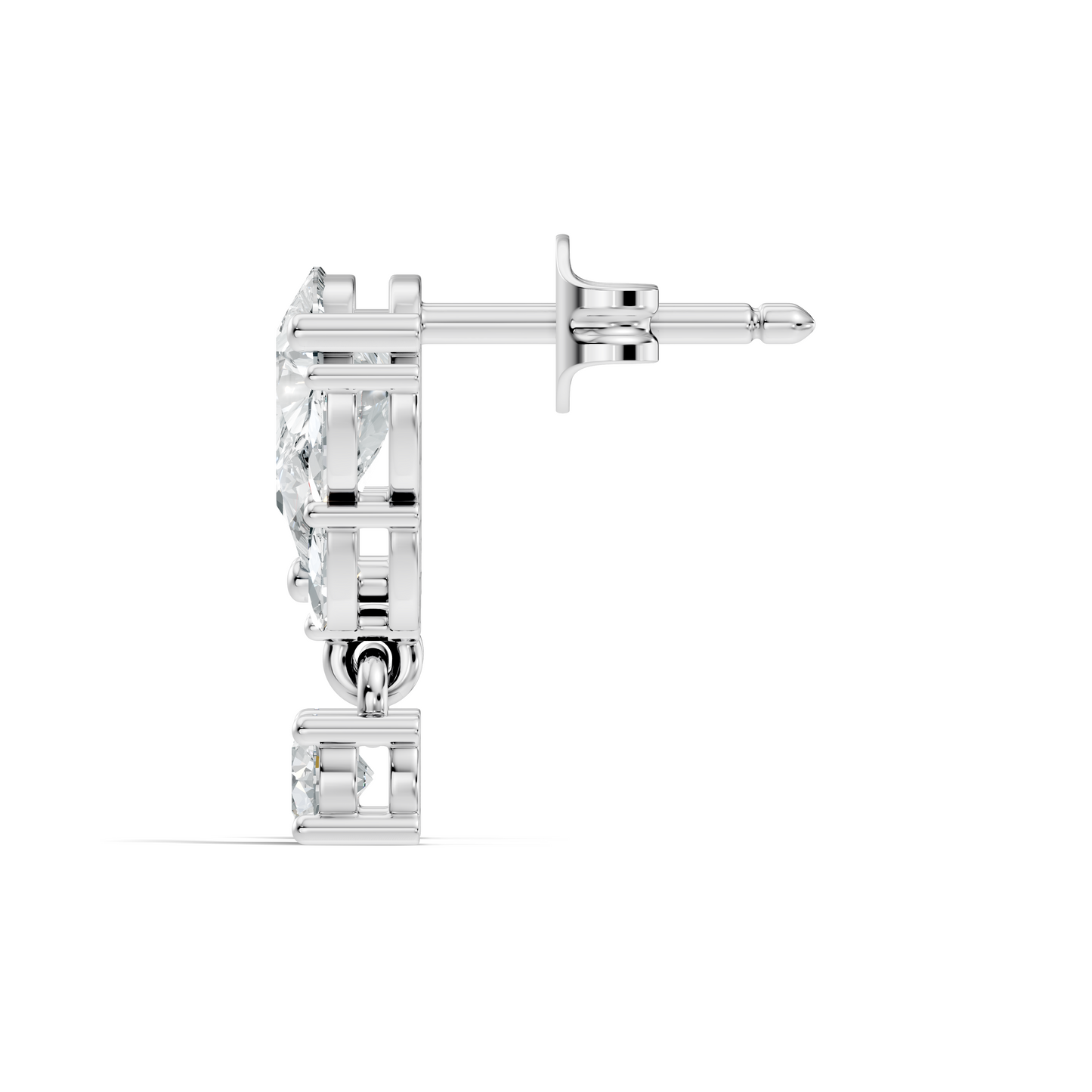 2.50Ct Marquise, Pear and Round Cut Diamond Unique Vintage Cluster Wedding Wear Earring For Her