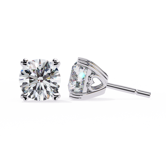 2.57CT Round Cut Top Grade Diamond Certified Cluster Stunning Timeless Stud Earring For Gift - HIGHCARAT DIAMONDS