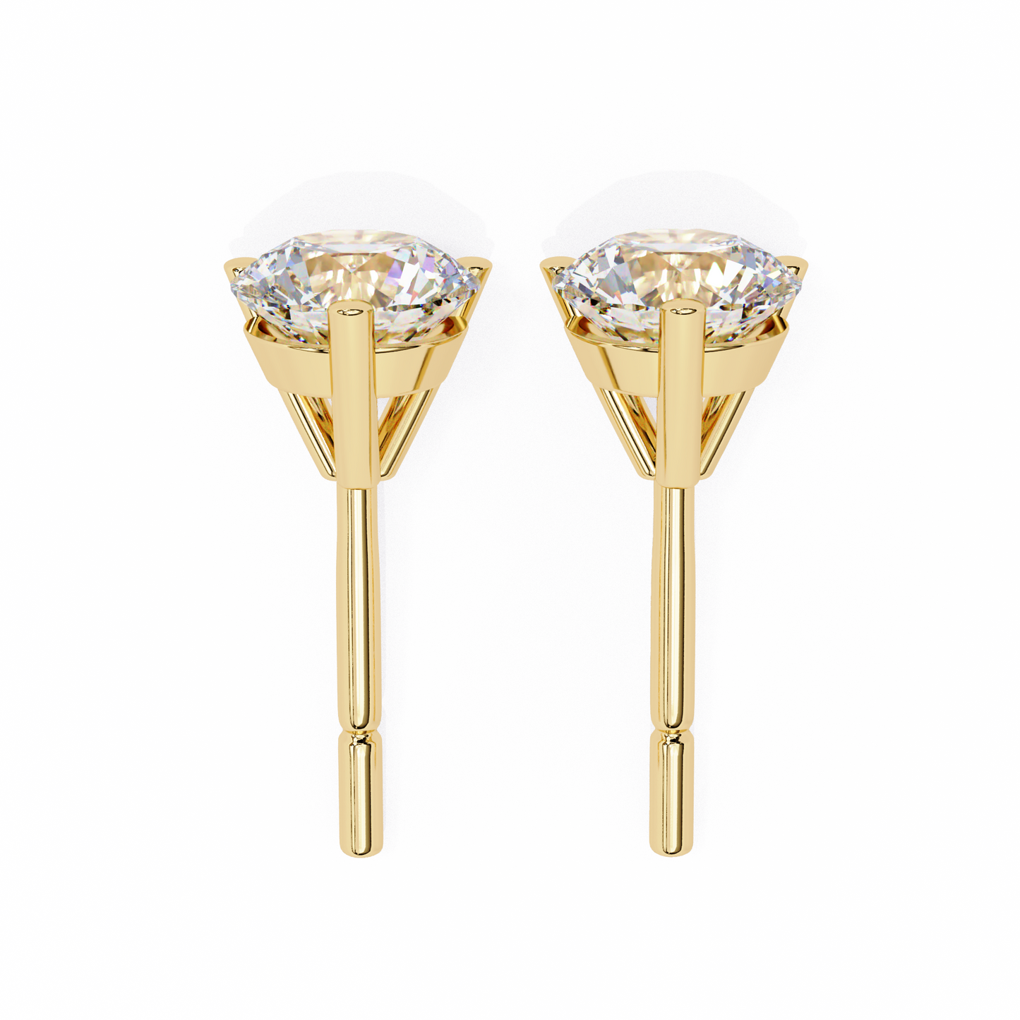 Vintage 2.57CTRound Cut Diamond 3 Prong Set Delicate Elegance Dainty Cluster Stud Earring For Her - HIGHCARAT DIAMONDS