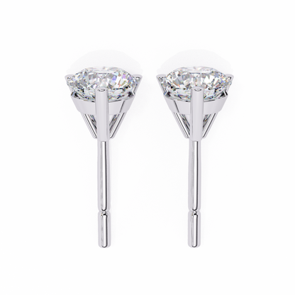 Vintage 2.57CTRound Cut Diamond 3 Prong Set Delicate Elegance Dainty Cluster Stud Earring For Her - HIGHCARAT DIAMONDS