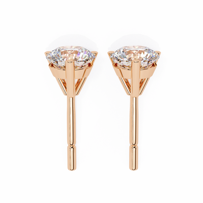 Vintage 2.57CTRound Cut Diamond 3 Prong Set Delicate Elegance Dainty Cluster Stud Earring For Her - HIGHCARAT DIAMONDS