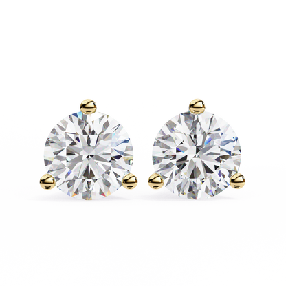 Vintage 2.57CTRound Cut Diamond 3 Prong Set Delicate Elegance Dainty Cluster Stud Earring For Her - HIGHCARAT DIAMONDS