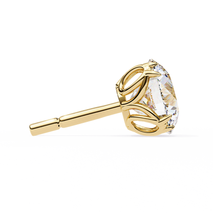 2.57Ct Round Cut Diamond Antique Vintage Delicate Art Deco Minimalist Cluster Stud Earring For Women's - HIGHCARAT DIAMONDS