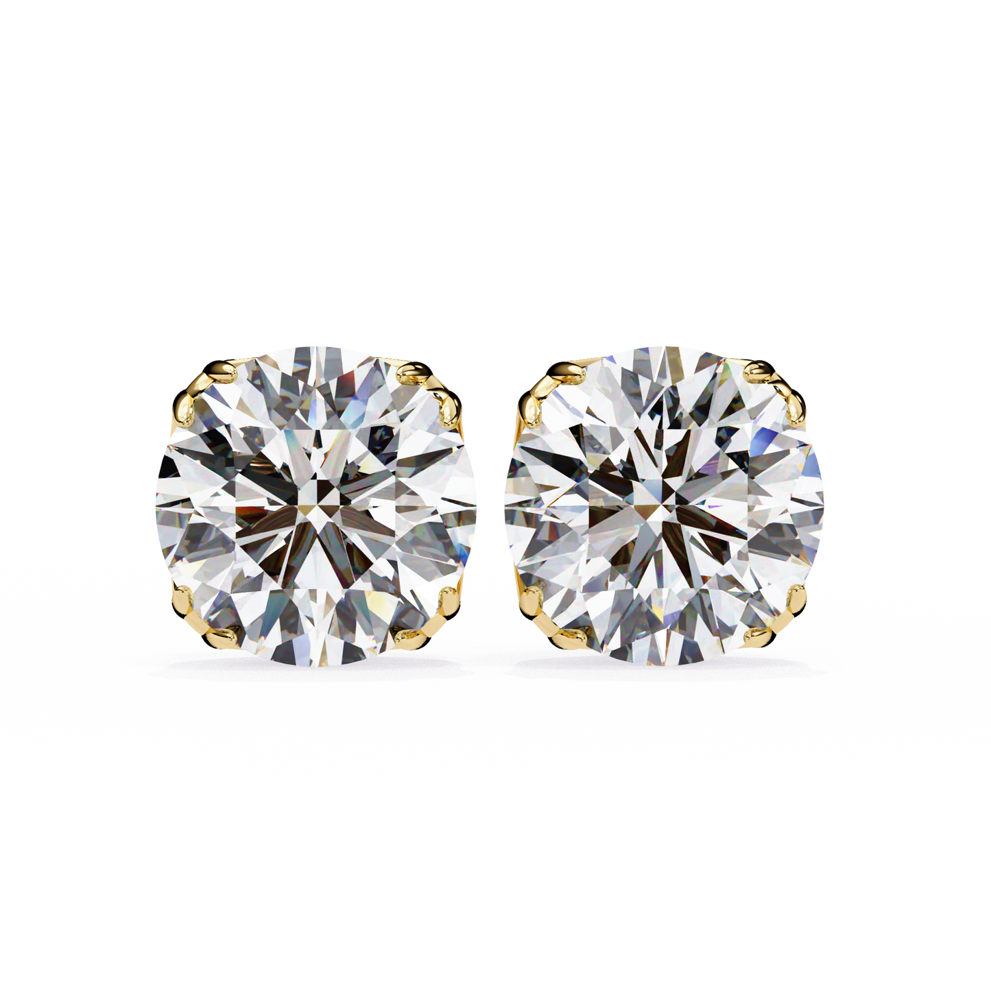 2.57Ct Round Cut Diamond Antique Vintage Delicate Art Deco Minimalist Cluster Stud Earring For Women's - HIGHCARAT DIAMONDS