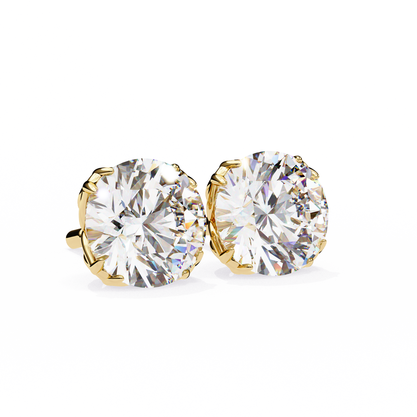 2.57Ct Round Cut Diamond Antique Vintage Delicate Art Deco Minimalist Cluster Stud Earring For Women's - HIGHCARAT DIAMONDS
