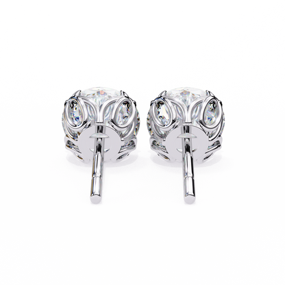 2.57Ct Round Cut Diamond Antique Vintage Delicate Art Deco Minimalist Cluster Stud Earring For Women's - HIGHCARAT DIAMONDS