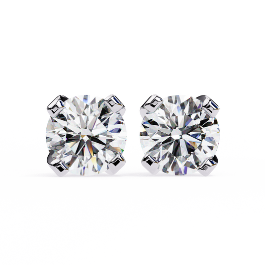 2.57Ct Round Cut  Lab Grown Diamond Antique Art Deco Stunning Handmade Screw Back Part Wear Stud Earring For Gift - HIGHCARAT DIAMONDS