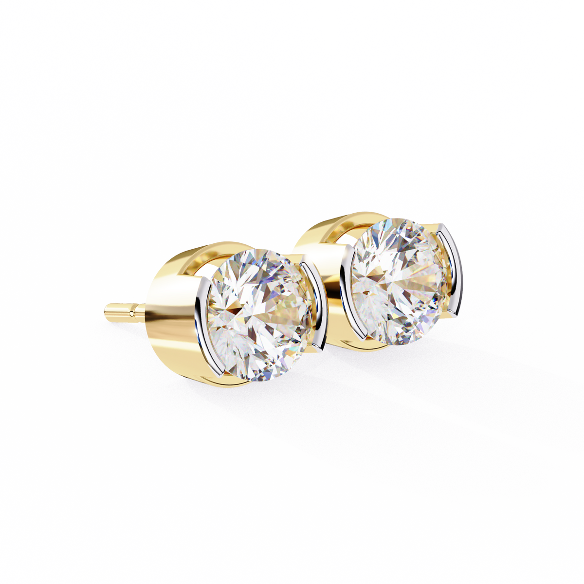 2.57Ct Round Cut Lab Grown Diamond Antique Elegant Minimalist Vintage Stud Earring Special Day Gift For Her - HIGHCARAT DIAMONDS