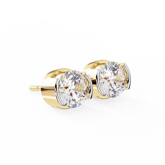 2.57Ct Round Cut Lab Grown Diamond Antique Elegant Minimalist Vintage Stud Earring Special Day Gift For Her - HIGHCARAT DIAMONDS