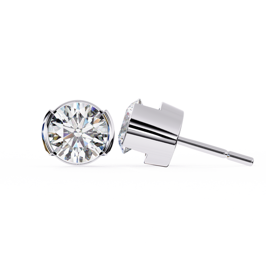 2.57Ct Round Cut Lab Grown Diamond Antique Elegant Minimalist Vintage Stud Earring Special Day Gift For Her - HIGHCARAT DIAMONDS