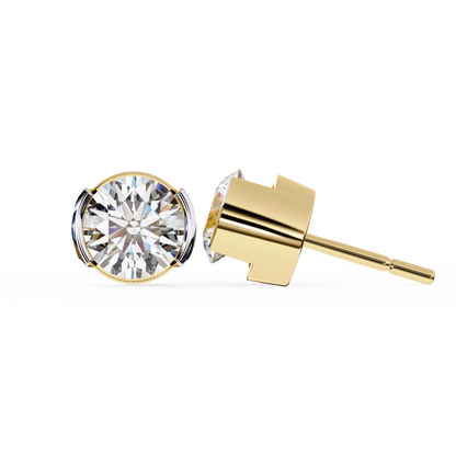 2.57Ct Round Cut Lab Grown Diamond Antique Elegant Minimalist Vintage Stud Earring Special Day Gift For Her - HIGHCARAT DIAMONDS