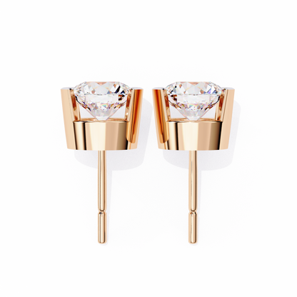 2.57Ct Round Cut Lab Grown Diamond Antique Elegant Minimalist Vintage Stud Earring Special Day Gift For Her - HIGHCARAT DIAMONDS