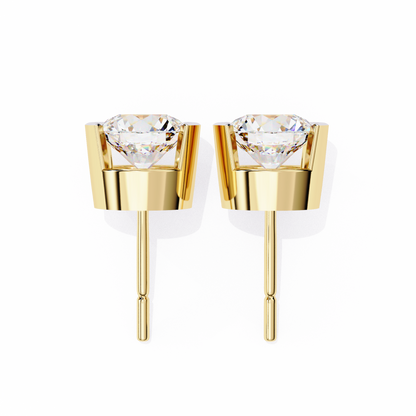 2.57Ct Round Cut Lab Grown Diamond Antique Elegant Minimalist Vintage Stud Earring Special Day Gift For Her - HIGHCARAT DIAMONDS