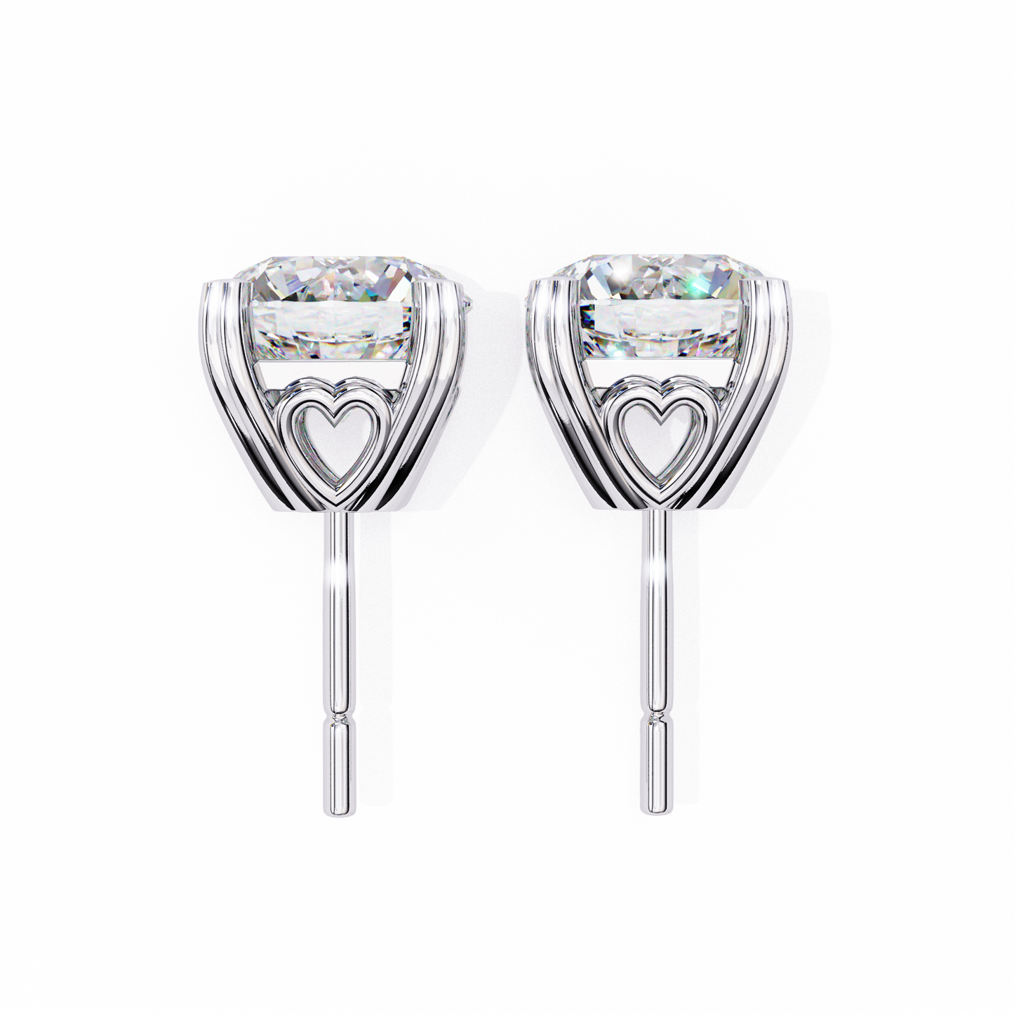 2.57CT Round Cut Top Grade Diamond Certified Cluster Stunning Timeless Stud Earring For Gift - HIGHCARAT DIAMONDS