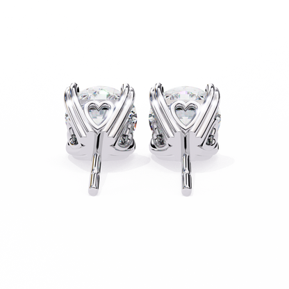 2.57CT Round Cut Top Grade Diamond Certified Cluster Stunning Timeless Stud Earring For Gift - HIGHCARAT DIAMONDS