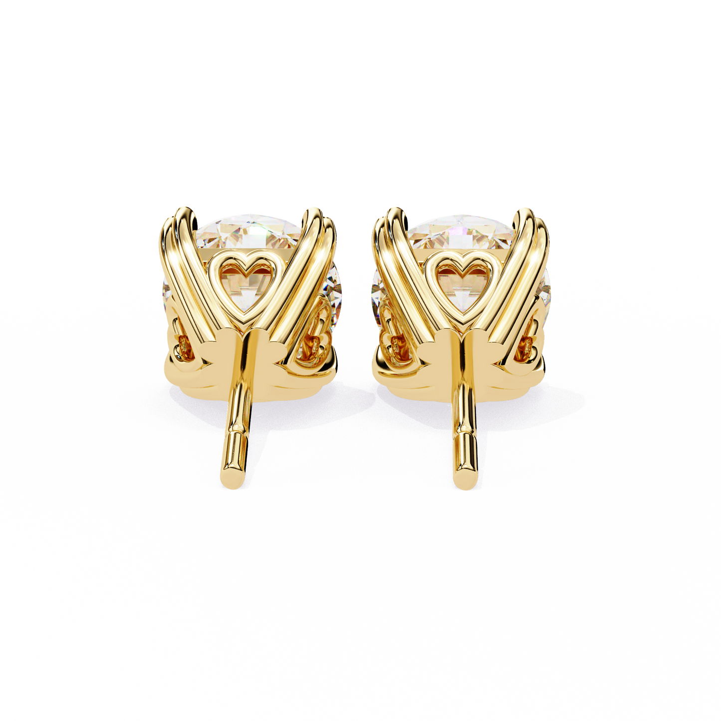 2.57CT Round Cut Top Grade Diamond Certified Cluster Stunning Timeless Stud Earring For Gift - HIGHCARAT DIAMONDS