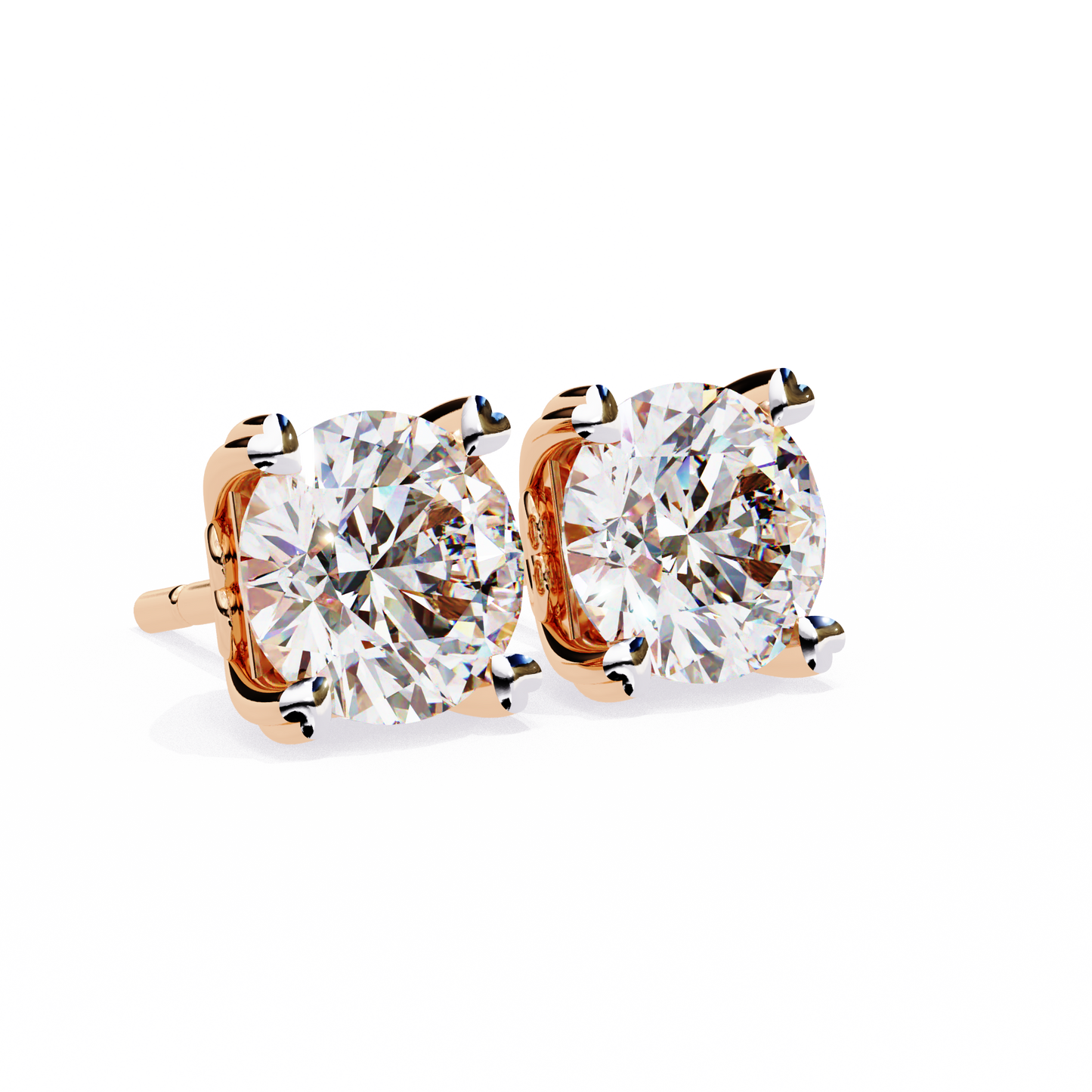 2.57CT Round Cut Top Grade Diamond Certified Cluster Stunning Timeless Stud Earring For Gift - HIGHCARAT DIAMONDS