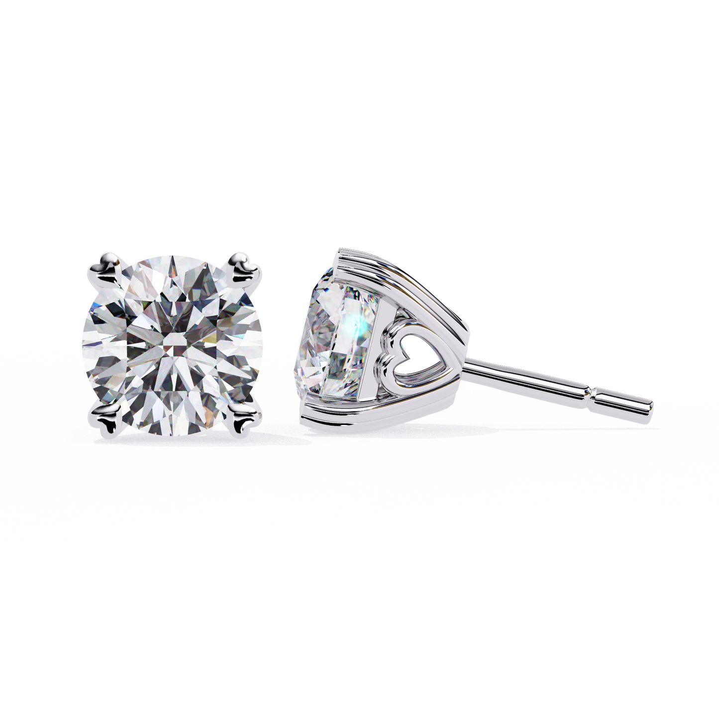 2.57CT Round Cut Top Grade Diamond Certified Cluster Stunning Timeless Stud Earring For Gift - HIGHCARAT DIAMONDS