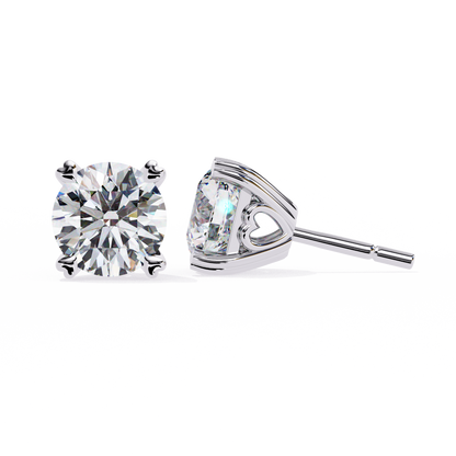 2.57CT Round Cut Top Grade Diamond Certified Cluster Stunning Timeless Stud Earring For Gift - HIGHCARAT DIAMONDS