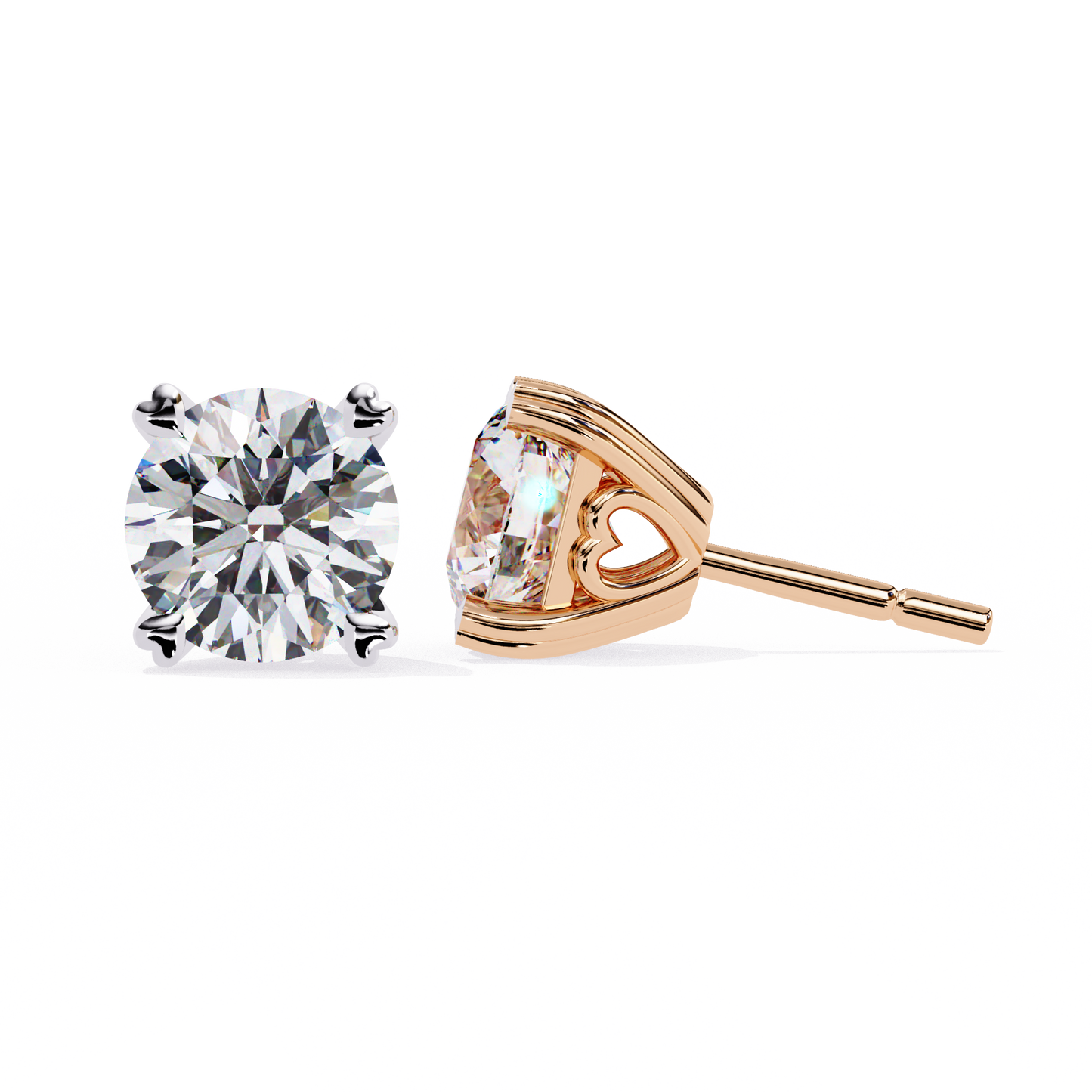 2.57CT Round Cut Top Grade Diamond Certified Cluster Stunning Timeless Stud Earring For Gift - HIGHCARAT DIAMONDS