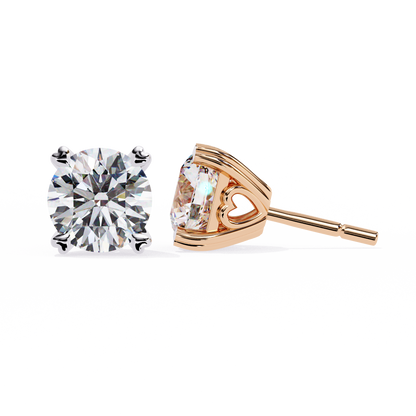 2.57CT Round Cut Top Grade Diamond Certified Cluster Stunning Timeless Stud Earring For Gift - HIGHCARAT DIAMONDS