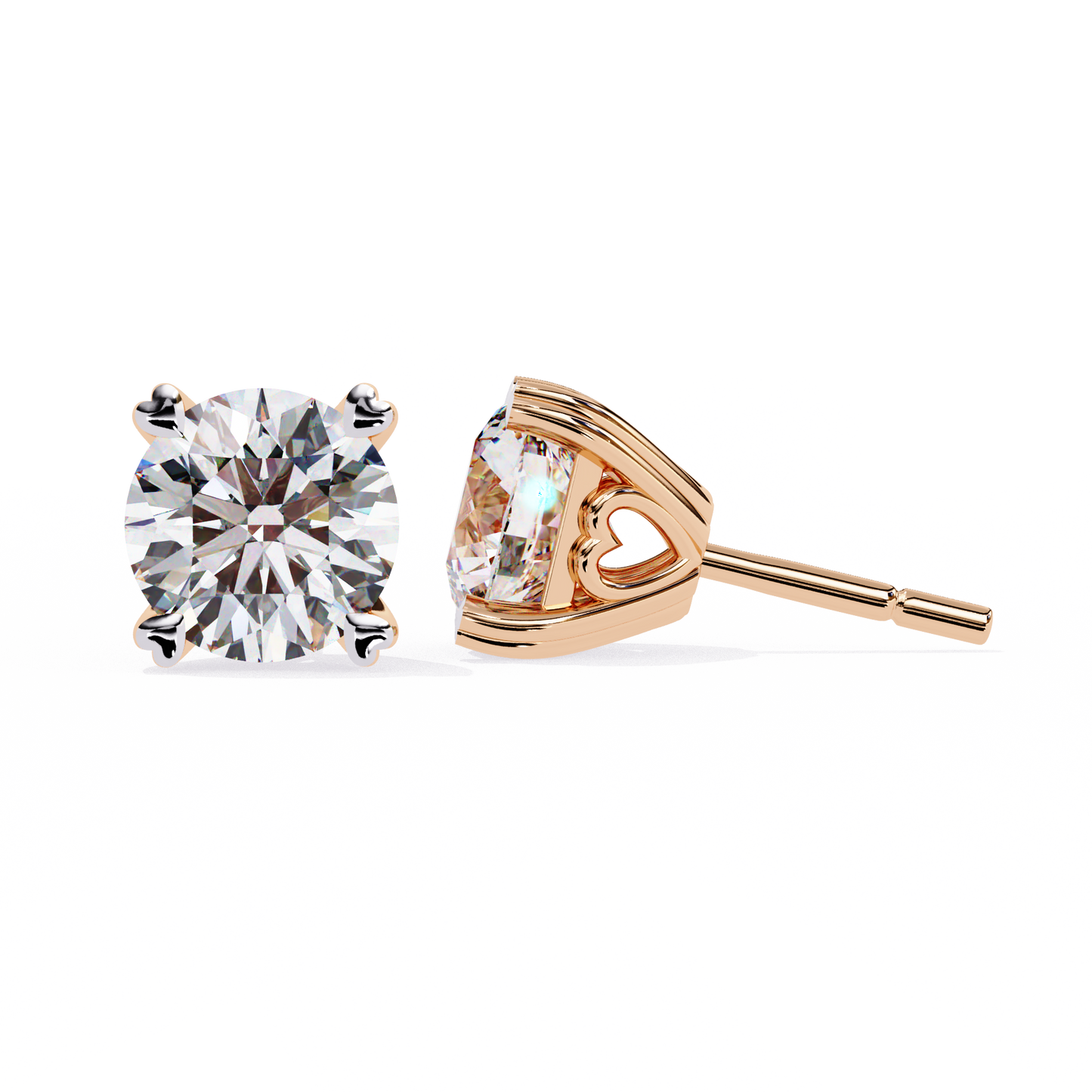 2.57CT Round Cut Top Grade Diamond Certified Cluster Stunning Timeless Stud Earring For Gift - HIGHCARAT DIAMONDS