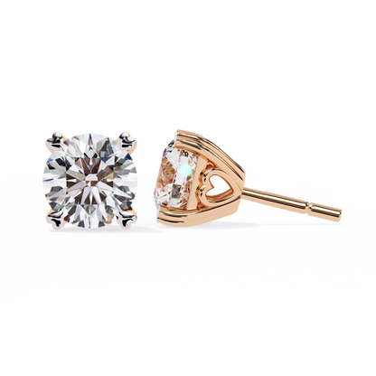 2.57CT Round Cut Top Grade Diamond Certified Cluster Stunning Timeless Stud Earring For Gift - HIGHCARAT DIAMONDS