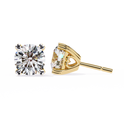 2.57CT Round Cut Top Grade Diamond Certified Cluster Stunning Timeless Stud Earring For Gift - HIGHCARAT DIAMONDS