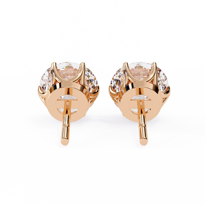2.57Ct Round Cut Diamond 6 Prong Set 14k Solid White Gold Statement Dainty Prefect Stud Earring Gift For Women's - HIGHCARAT DIAMONDS