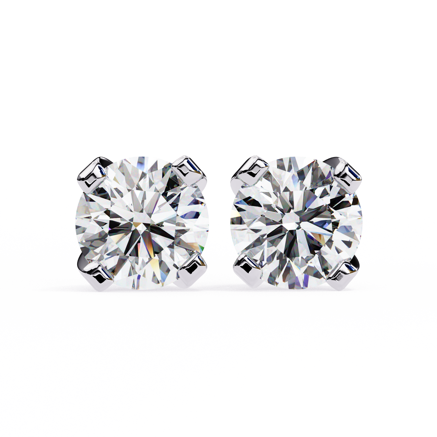 2.57Ct Round Cut  Lab Grown Diamond Antique Art Deco Stunning Handmade Screw Back Part Wear Stud Earring For Gift - HIGHCARAT DIAMONDS