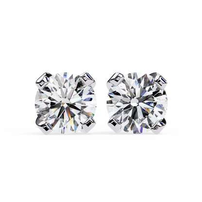 2.57Ct Round Cut  Lab Grown Diamond Antique Art Deco Stunning Handmade Screw Back Part Wear Stud Earring For Gift - HIGHCARAT DIAMONDS