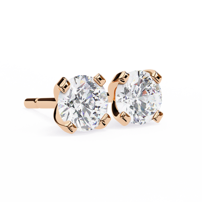 2.57Ct Round Cut  Lab Grown Diamond Antique Art Deco Stunning Handmade Screw Back Part Wear Stud Earring For Gift - HIGHCARAT DIAMONDS