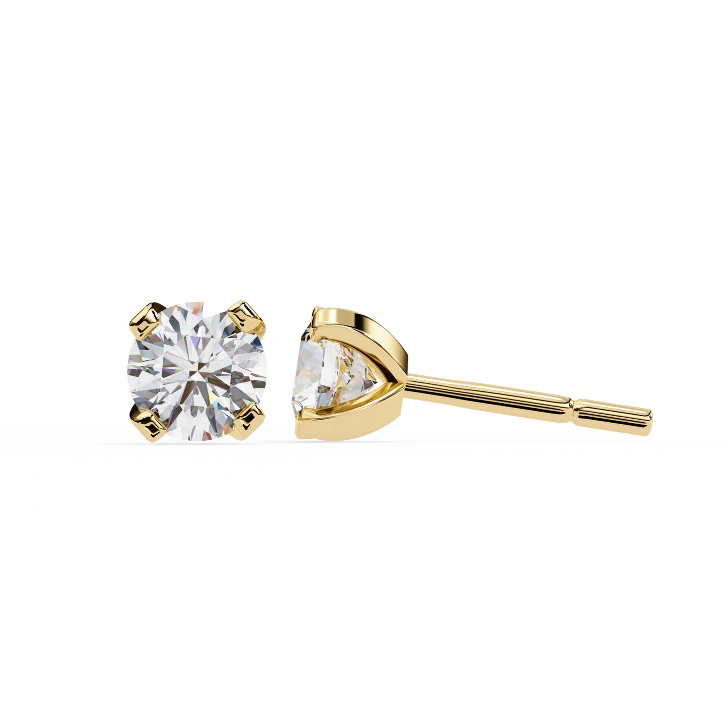 2.57Ct Round Cut  Lab Grown Diamond Antique Art Deco Stunning Handmade Screw Back Part Wear Stud Earring For Gift - HIGHCARAT DIAMONDS
