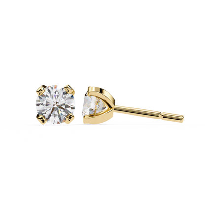 2.57Ct Round Cut  Lab Grown Diamond Antique Art Deco Stunning Handmade Screw Back Part Wear Stud Earring For Gift - HIGHCARAT DIAMONDS