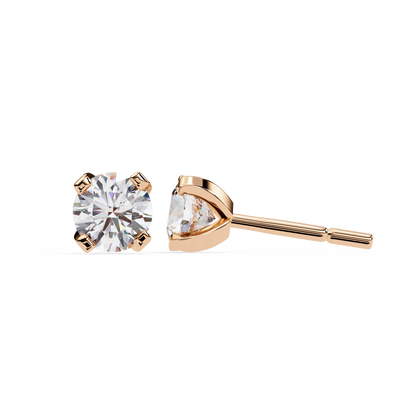 2.57Ct Round Cut  Lab Grown Diamond Antique Art Deco Stunning Handmade Screw Back Part Wear Stud Earring For Gift - HIGHCARAT DIAMONDS