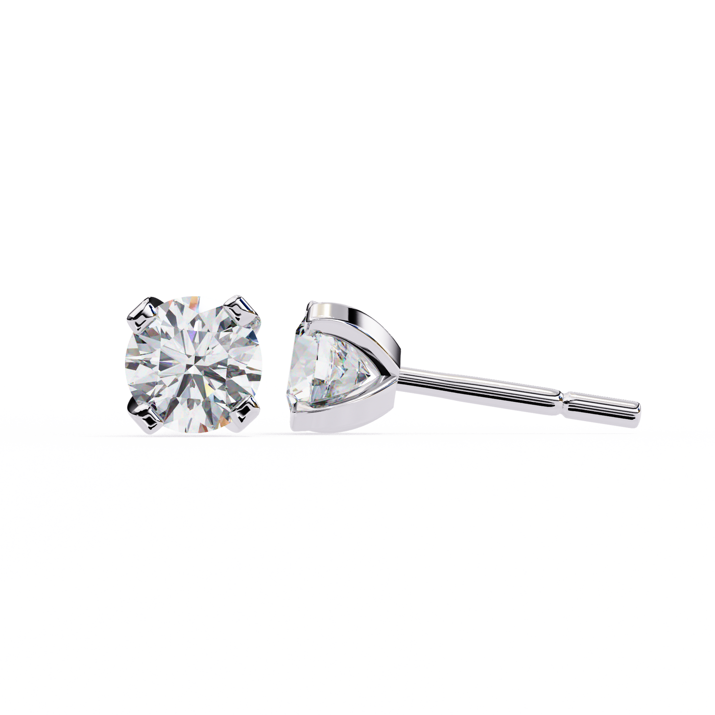 2.57Ct Round Cut  Lab Grown Diamond Antique Art Deco Stunning Handmade Screw Back Part Wear Stud Earring For Gift - HIGHCARAT DIAMONDS