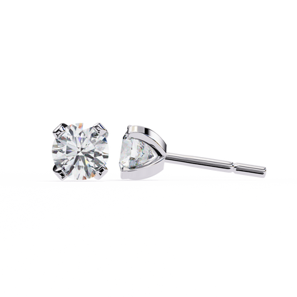 2.57Ct Round Cut  Lab Grown Diamond Antique Art Deco Stunning Handmade Screw Back Part Wear Stud Earring For Gift - HIGHCARAT DIAMONDS