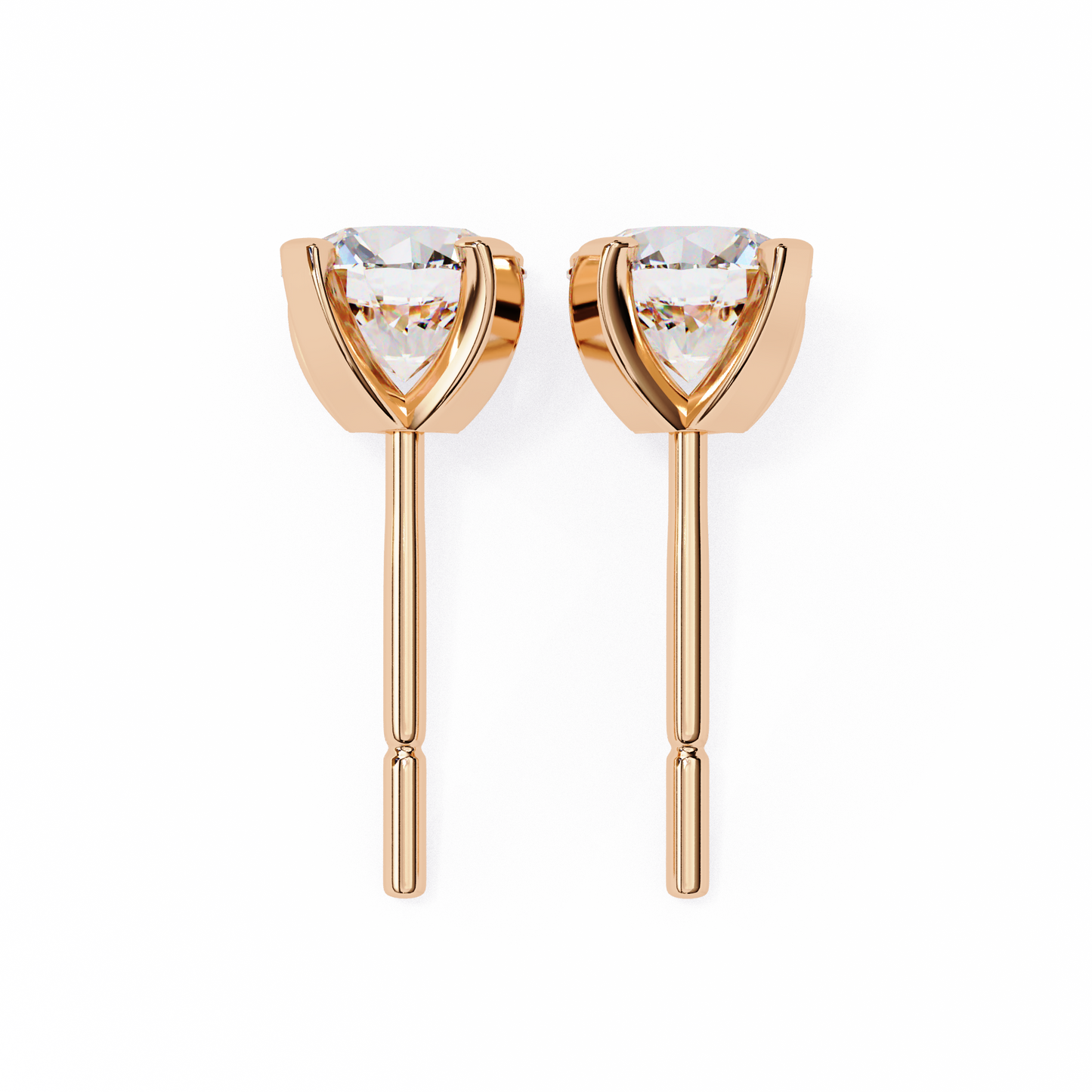 2.57Ct Round Cut  Lab Grown Diamond Antique Art Deco Stunning Handmade Screw Back Part Wear Stud Earring For Gift - HIGHCARAT DIAMONDS