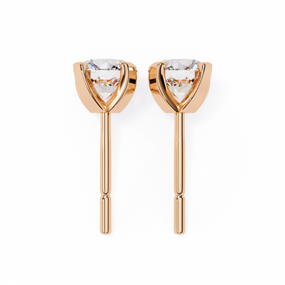 2.57Ct Round Cut  Lab Grown Diamond Antique Art Deco Stunning Handmade Screw Back Part Wear Stud Earring For Gift - HIGHCARAT DIAMONDS