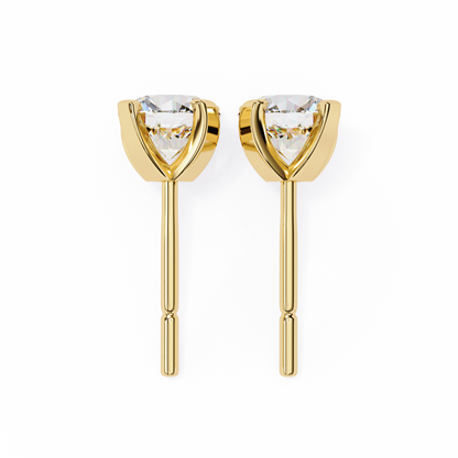 2.57Ct Round Cut  Lab Grown Diamond Antique Art Deco Stunning Handmade Screw Back Part Wear Stud Earring For Gift - HIGHCARAT DIAMONDS