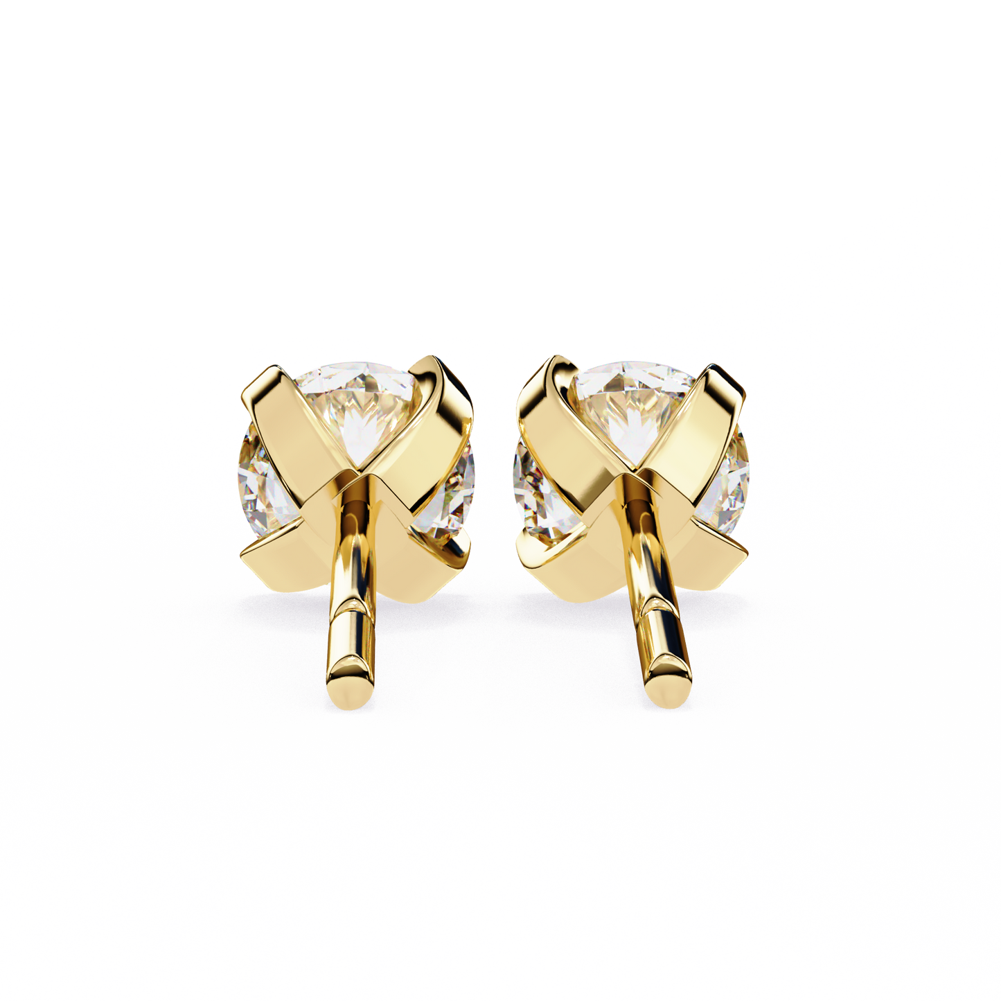 2.57Ct Round Cut  Lab Grown Diamond Antique Art Deco Stunning Handmade Screw Back Part Wear Stud Earring For Gift - HIGHCARAT DIAMONDS