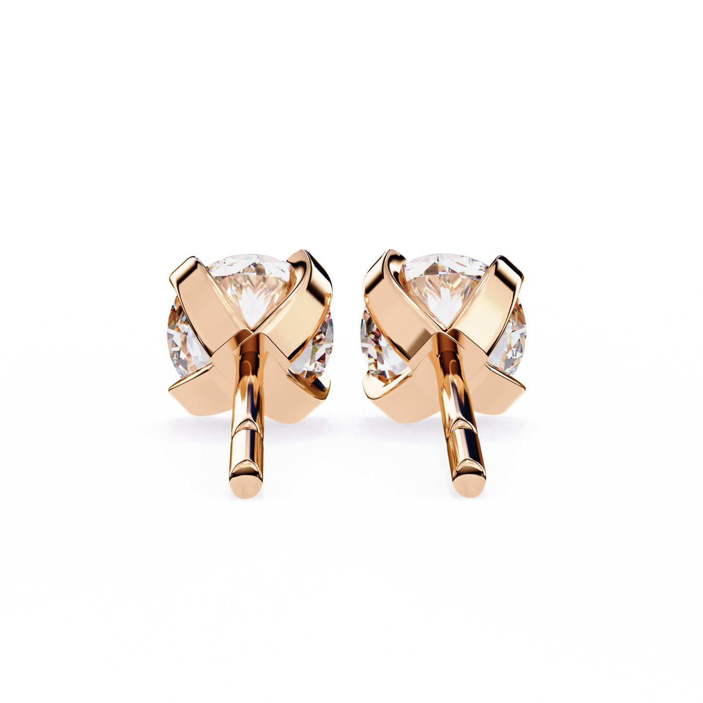 2.57Ct Round Cut  Lab Grown Diamond Antique Art Deco Stunning Handmade Screw Back Part Wear Stud Earring For Gift - HIGHCARAT DIAMONDS