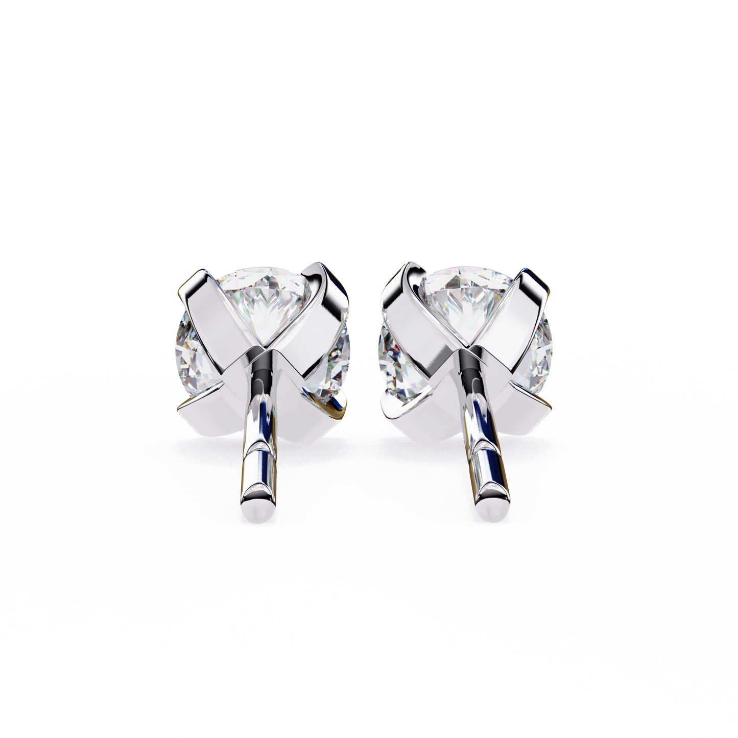 2.57Ct Round Cut  Lab Grown Diamond Antique Art Deco Stunning Handmade Screw Back Part Wear Stud Earring For Gift - HIGHCARAT DIAMONDS
