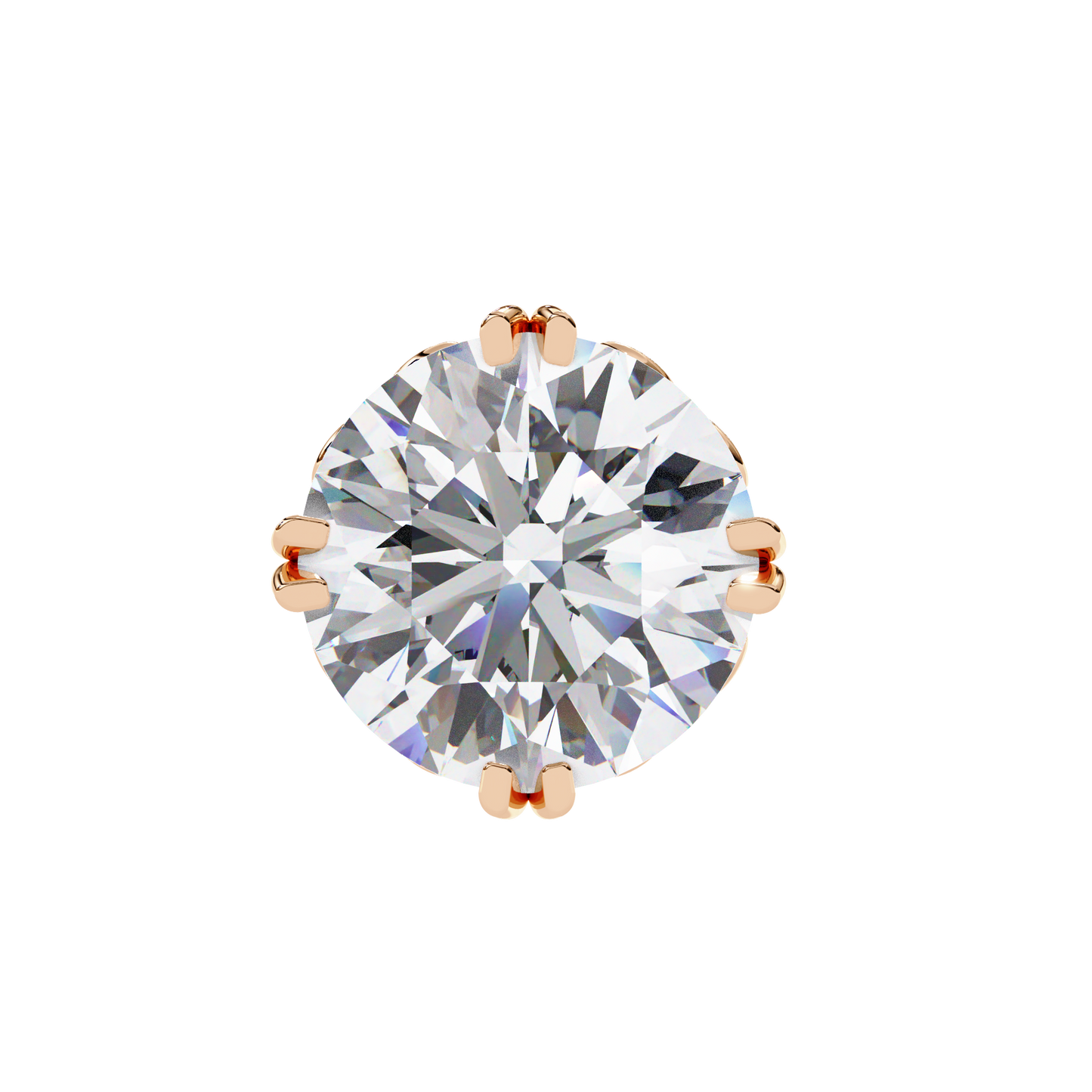 2.57Ct Round Cut Top Grade Diamond Double Prong Set Cluster Delicate Stacking Dainty Stud Earring - HIGHCARAT DIAMONDS