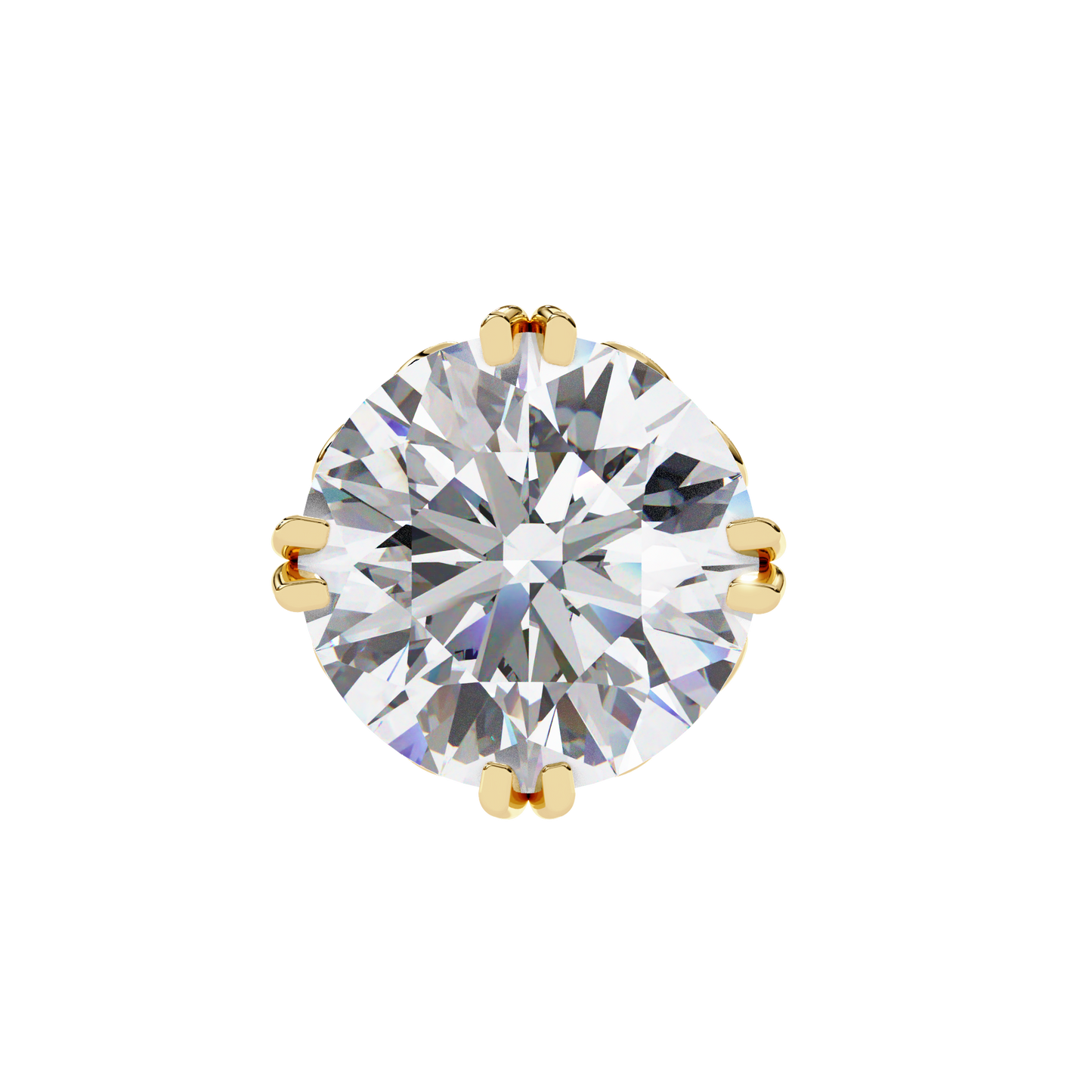 2.57Ct Round Cut Top Grade Diamond Double Prong Set Cluster Delicate Stacking Dainty Stud Earring - HIGHCARAT DIAMONDS