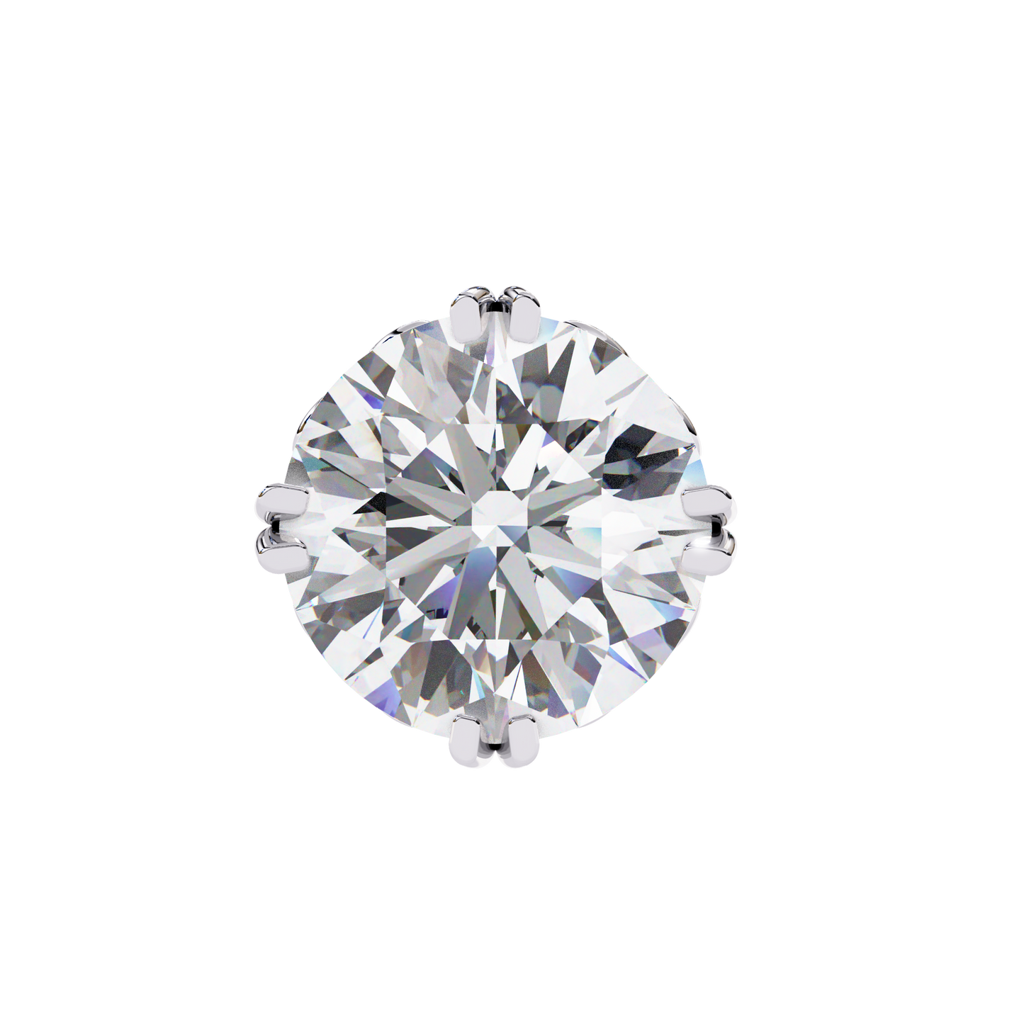 2.57Ct Round Cut Top Grade Diamond Double Prong Set Cluster Delicate Stacking Dainty Stud Earring - HIGHCARAT DIAMONDS