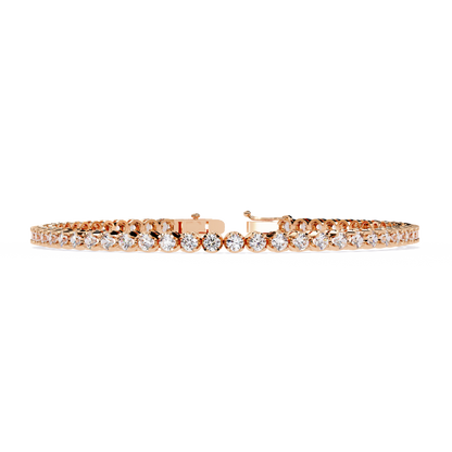 2.62Ct Round Cut Top Grade Diamond Unique Bezel Set Simple Delicate Cluster Tennis Bracelet Gift For Her - HIGHCARAT DIAMONDS