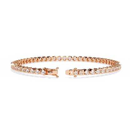 2.62Ct Round Cut Top Grade Diamond Unique Bezel Set Simple Delicate Cluster Tennis Bracelet Gift For Her - HIGHCARAT DIAMONDS